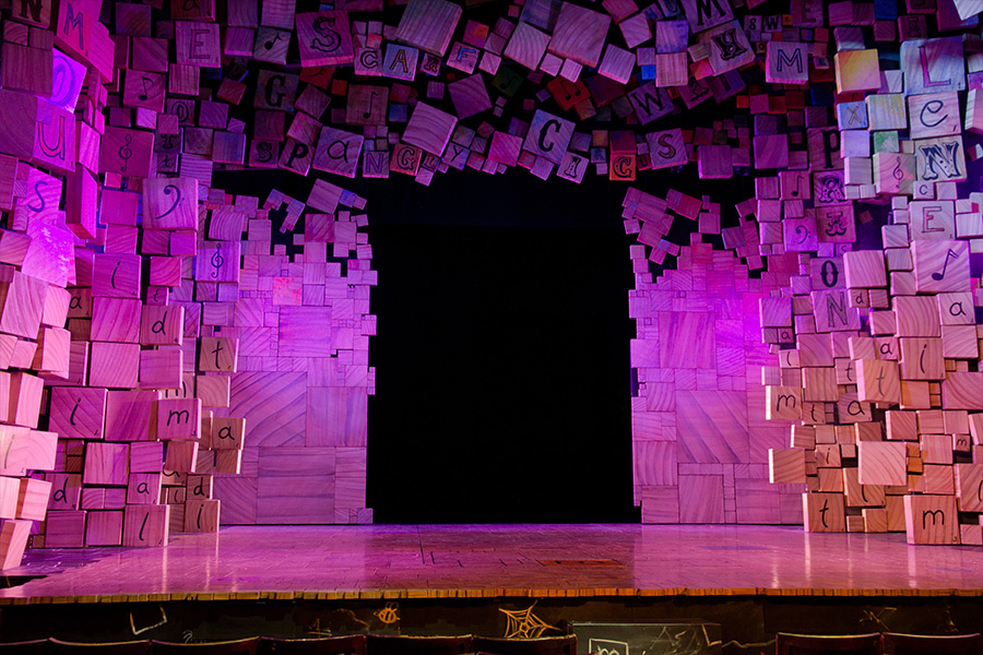 The stage of Matilda on the West End.